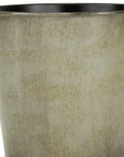 9" Gray Recycled Plastic Indoor Outdoor Round Pot Planter