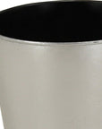 9" Silver Recycled Plastic Indoor Outdoor Round Pot Planter