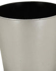 9" Silver Recycled Plastic Indoor Outdoor Round Pot Planter