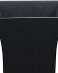 7" Black Recycled Plastic Indoor Outdoor Square Pot Planter