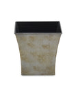 7" Gray Recycled Plastic Indoor Outdoor Square Pot Planter