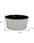 12" Cream Recycled Plastic Indoor Outdoor Round Pot Planter