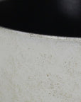 12" Cream Recycled Plastic Indoor Outdoor Round Pot Planter