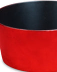 12" Red Recycled Plastic Indoor Outdoor Round Pot Planter