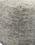 18" Gray Wool Cube Pouf Ottoman