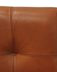 Tufted Cinnamon and Black Upholstered Leather Dining Side Chair