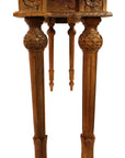 54" Brown Solid Wood Distressed Console Table
