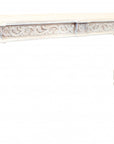 54" White Solid Wood Distressed Console Table