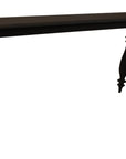 54" Black Solid Wood Distressed Console Table
