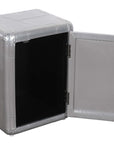 18" Silver Aluminum Standard Accent Cabinet With One Shelf