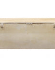 46" Antique White Solid Carved Wood Scroll Bench with Flip Top