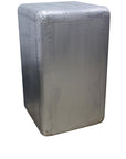 32" Silver Aviator Aluminum Two Drawer Filing Cabinet