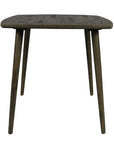 Five Piece Brown and Black Square Solid Wood Dining Set with Four Chairs