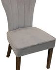 Nine Piece Gray and Black Solid Wood Dining Set with Eight Chairs