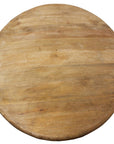 Five Piece Natural Round Solid Wood Dining Set with Four Chairs