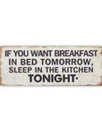 9" X 24" White and Black If You Want Breakfast Wood Wall Decor