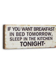 9" X 24" White and Black If You Want Breakfast Wood Wall Decor