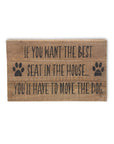 8" X 13" Brown Move The Dog Wood Wall Decor