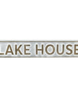 5" X 24" Gray and Brown Lake House Metal Wall Decor