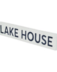 5" X 24" White Lake House Metal Wall Decor