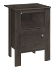 24" Brown Wood Nightstand