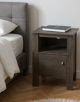 24" Brown Wood Nightstand