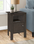 24" Brown Wood Nightstand