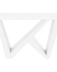 32" White Wood Abstract End Table