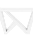 32" White Wood Abstract End Table