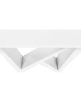 32" White Wood Abstract End Table