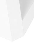 32" White Wood Abstract End Table