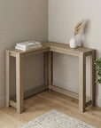 36" Brown Wood Corner Frame Console Table