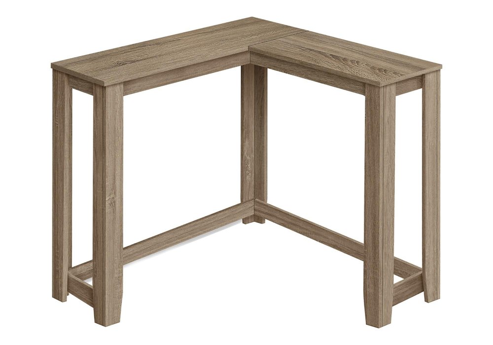 36" Brown Wood Corner Frame Console Table