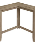 36" Brown Wood Corner Frame Console Table