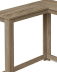 36" Brown Wood Corner Frame Console Table