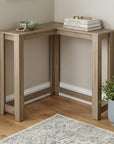 36" Brown Wood Corner Frame Console Table