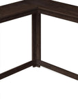 36" Brown Wood Corner Frame Console Table