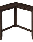 36" Brown Wood Corner Frame Console Table