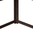 36" Brown Wood Corner Frame Console Table