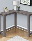 36" Brown Wood Corner Frame Console Table