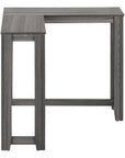 36" Brown Wood Corner Frame Console Table