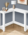 36" Brown Wood Corner Frame Console Table