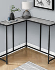 36" Gray and Black Wood and Metal Frame Console Table