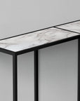 36" Gray and Black Wood and Metal Frame Console Table