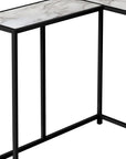 36" Gray and Black Wood and Metal Frame Console Table