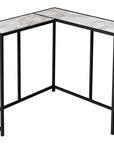 36" Gray and Black Wood and Metal Frame Console Table