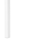 72" White Metal and Wood Five Tier Bookcase