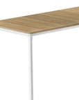 58" Natural and White Wood and Metal Corner Computer Desk