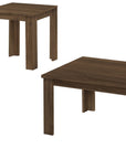 Set of Three 44" Dark Brown Coffee Table
