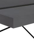 49" Gray and Black Computer Desk